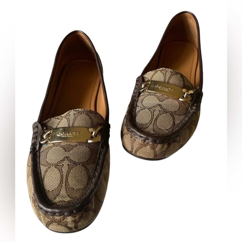 Coach Women's Tan and Brown Loafers